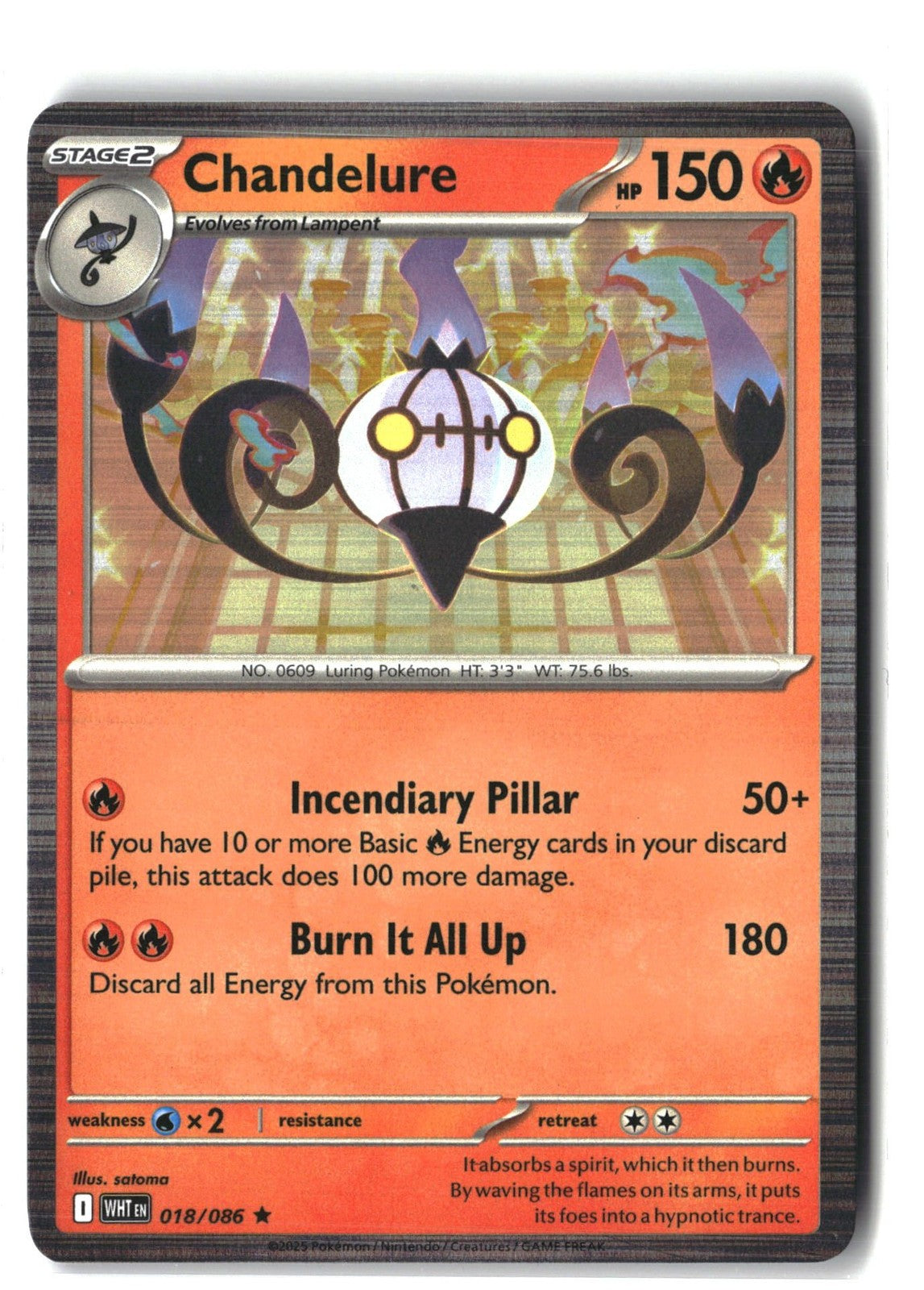 Chandelure Holofoil NM (SV: White Flare 018/086)