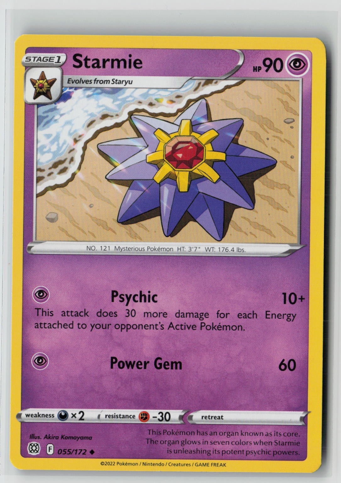 Starmie (SWSH09: Brilliant Stars 055/172) NM