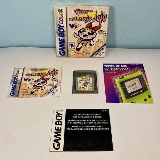 Powerpuff Girls: Bad Mojo Jojo Game Boy Color GBC Complete CIB Box Manual Insert
