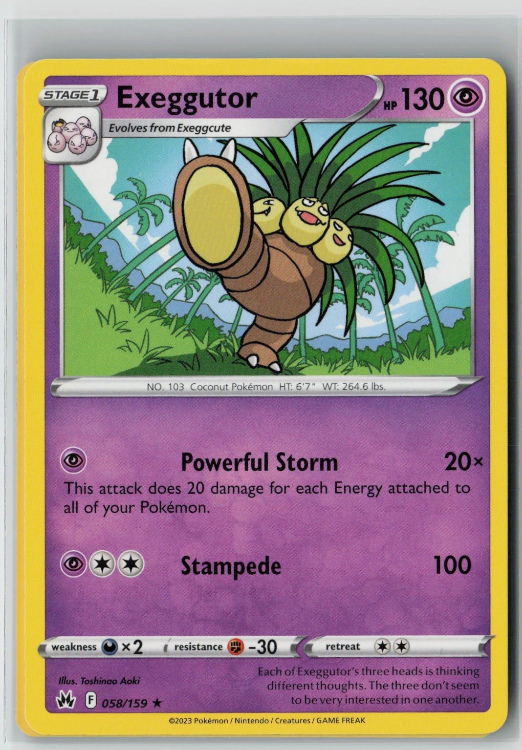 Exeggutor (SWSH: Crown Zenith 058/159) NM