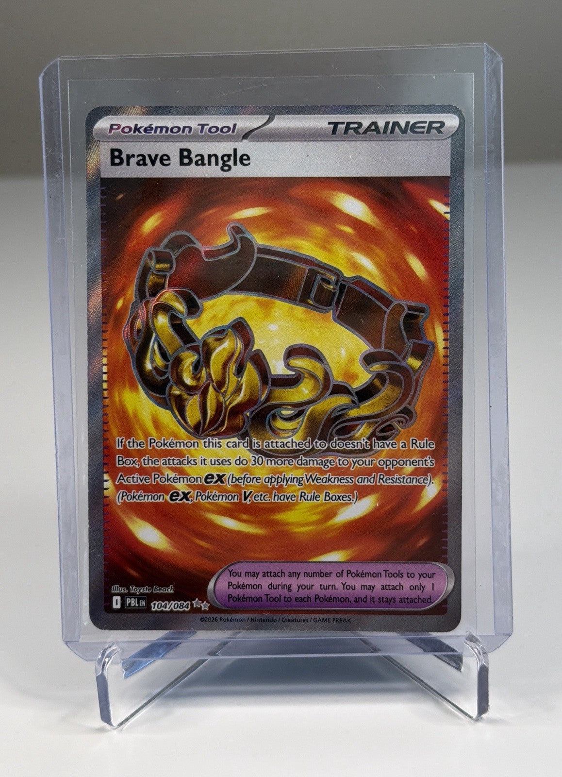 Brave Bangle 104/084 Ultra Rare Pitch Black Pokemon TCG Holo Near Mint NM