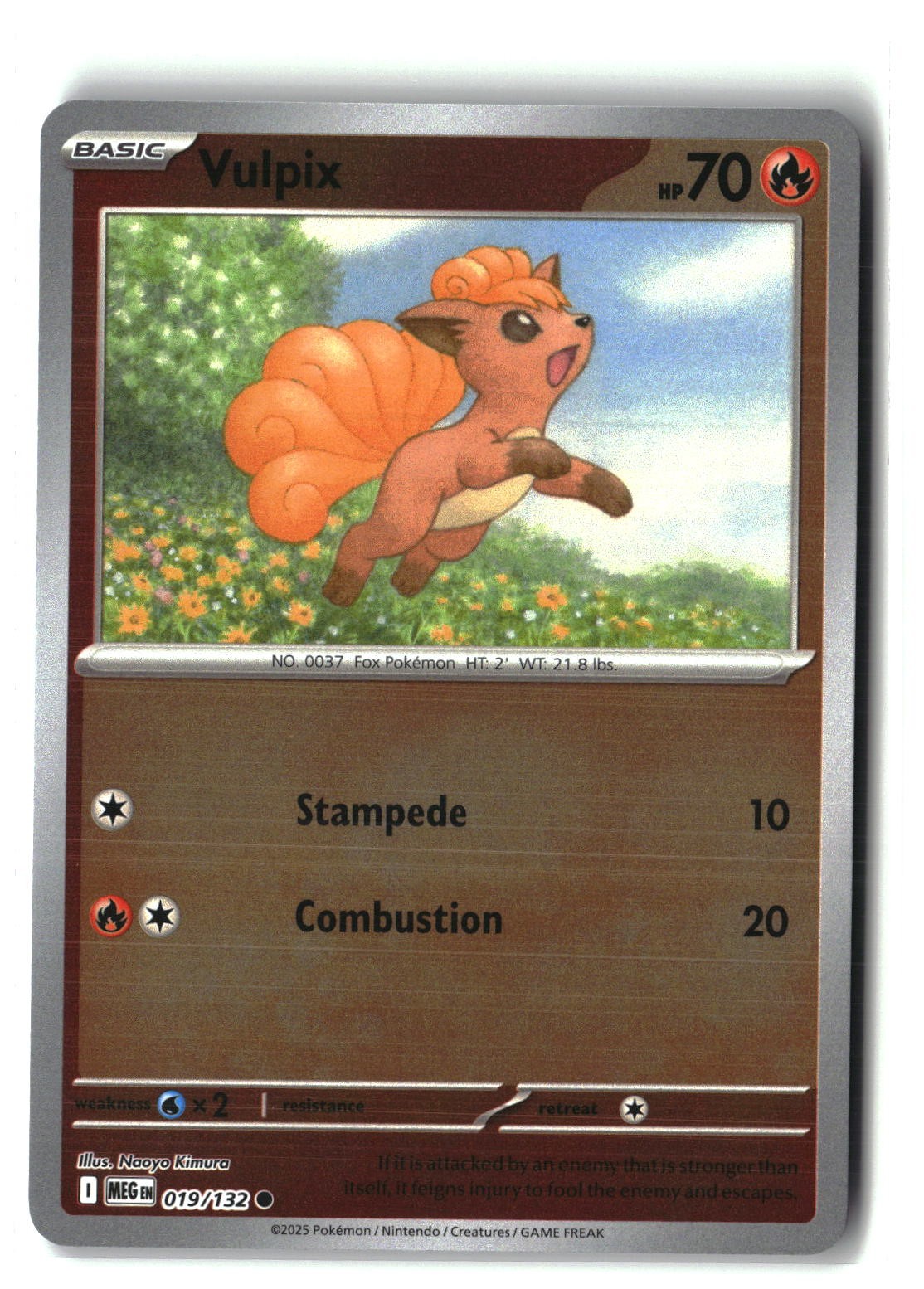 Vulpix Reverse Holofoil NM (Mega Evolution 019/132)