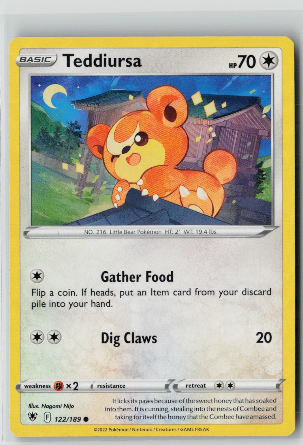 Teddiursa (SWSH10: Astral Radiance 122/189) NM