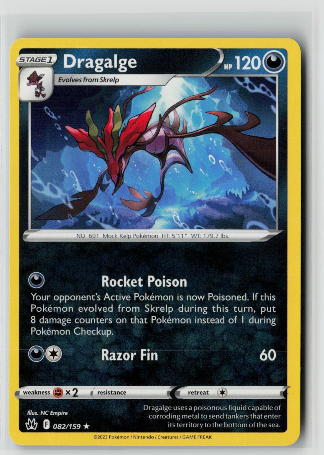Dragalge (SWSH: Crown Zenith 082/159) NM