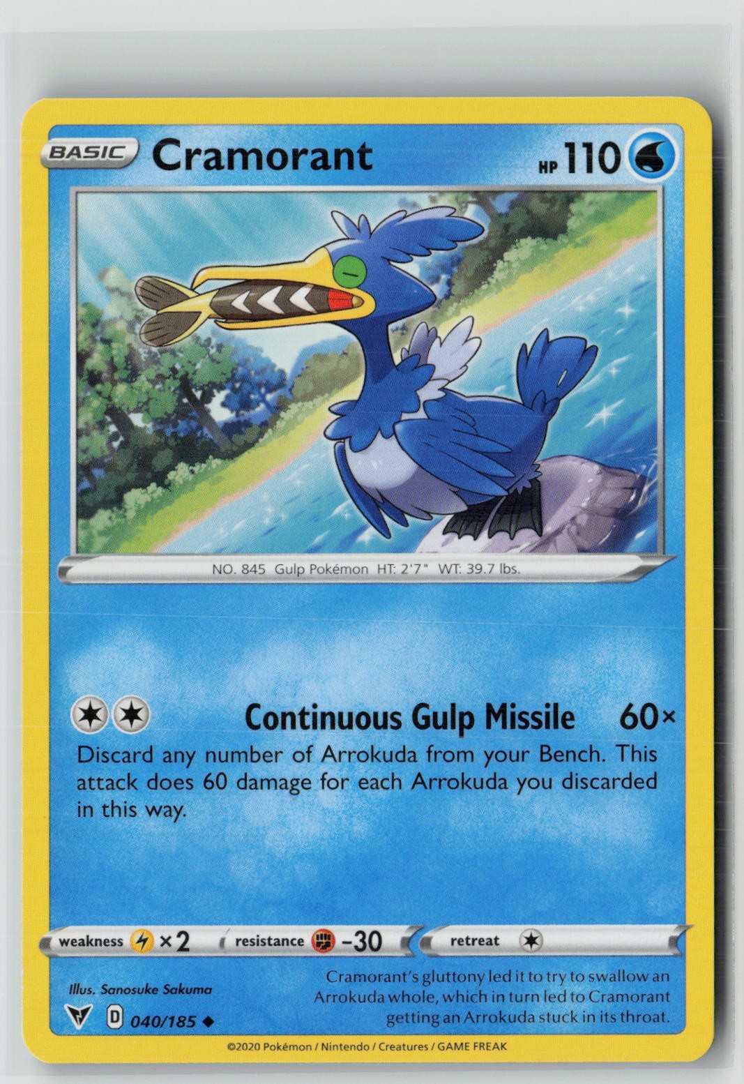 Cramorant (SWSH04: Vivid Voltage 040/185) NM
