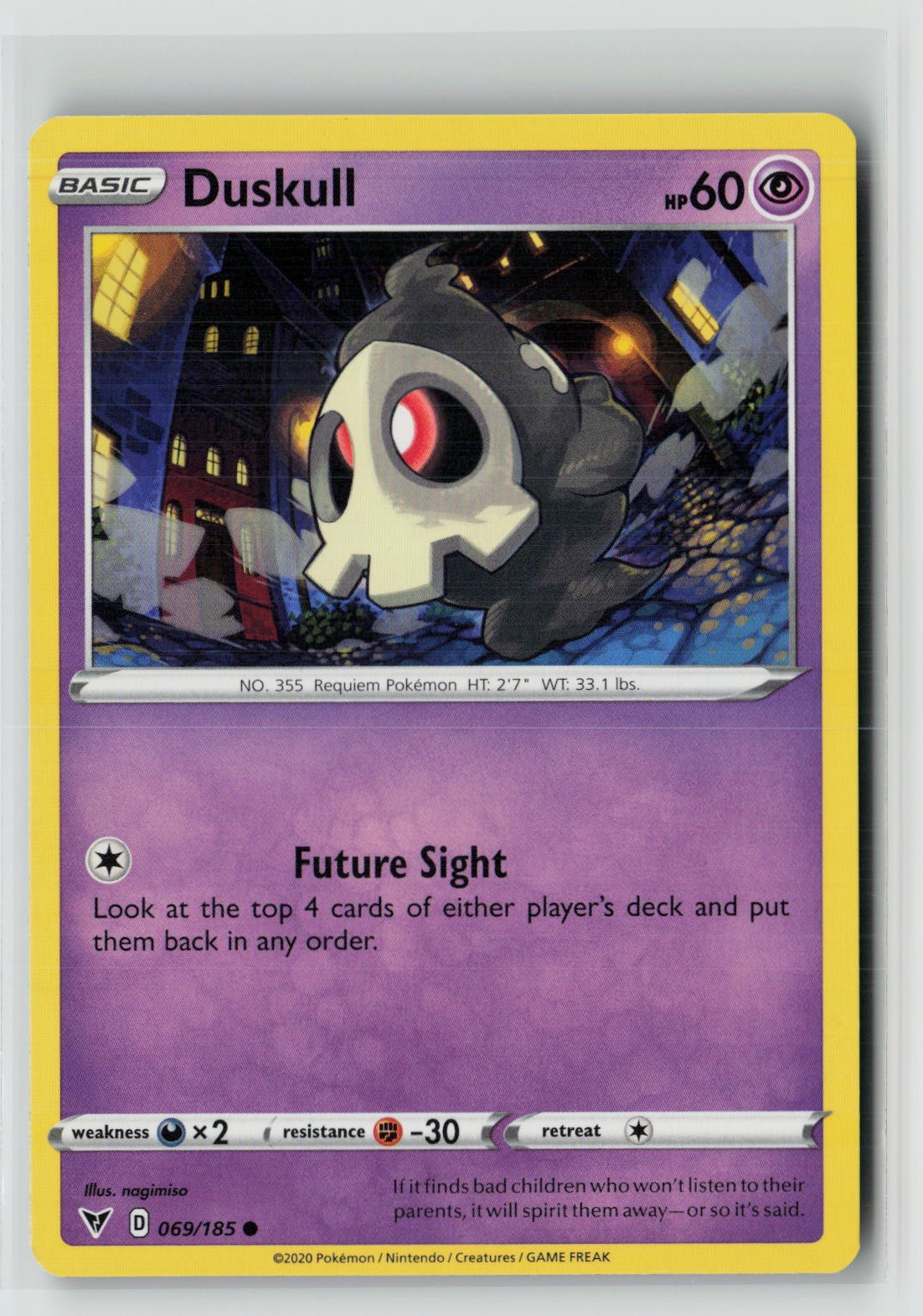 Duskull (SWSH04: Vivid Voltage 069/185) NM