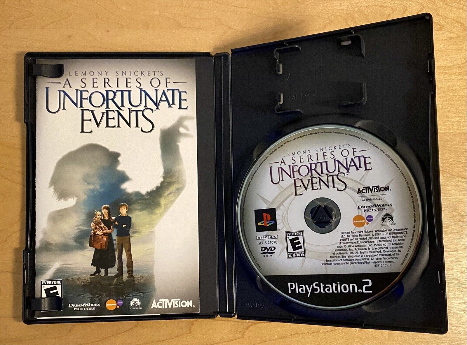 Lemony Snickets A Series of Unfortunate Events PlayStation 2 CIB Ticket, Manual