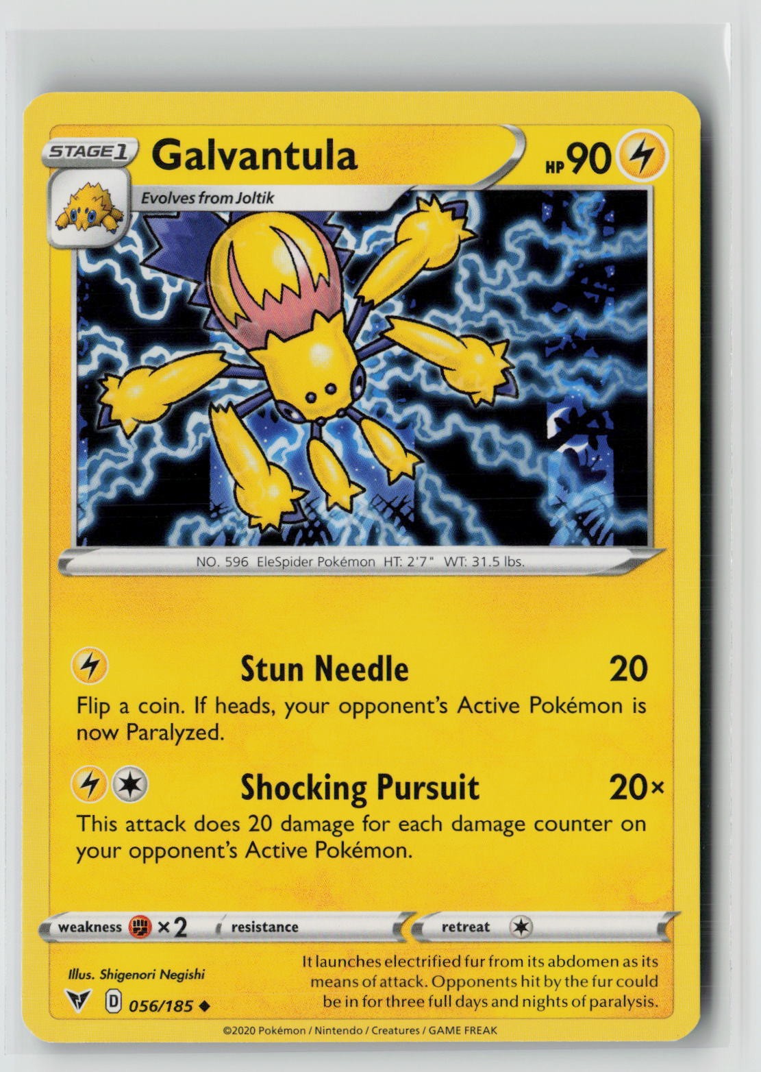 Galvantula (SWSH04: Vivid Voltage 056/185) NM