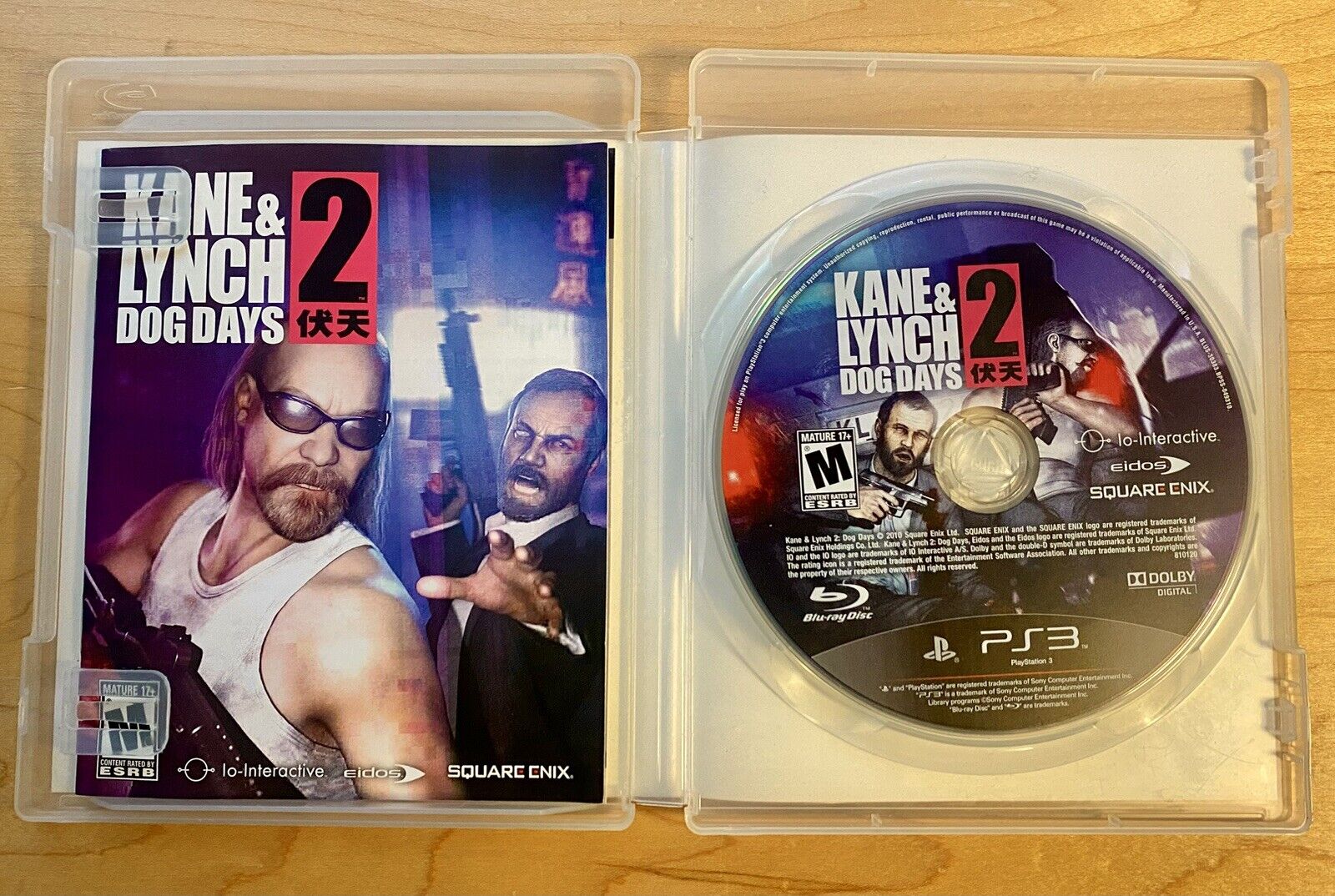 Kane & Lynch 2: Dog Days (Sony PlayStation 3 PS3, 2010) CIB, Authentic & Tested