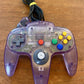 Nintendo N64 Clear Atomic Purple Controller OEM Original Authentic NUS-005 Tight
