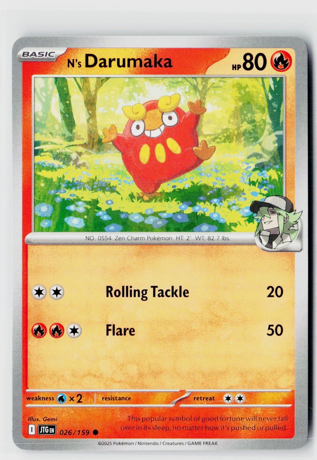 N's Darumaka (Journey Together 026/159) NM