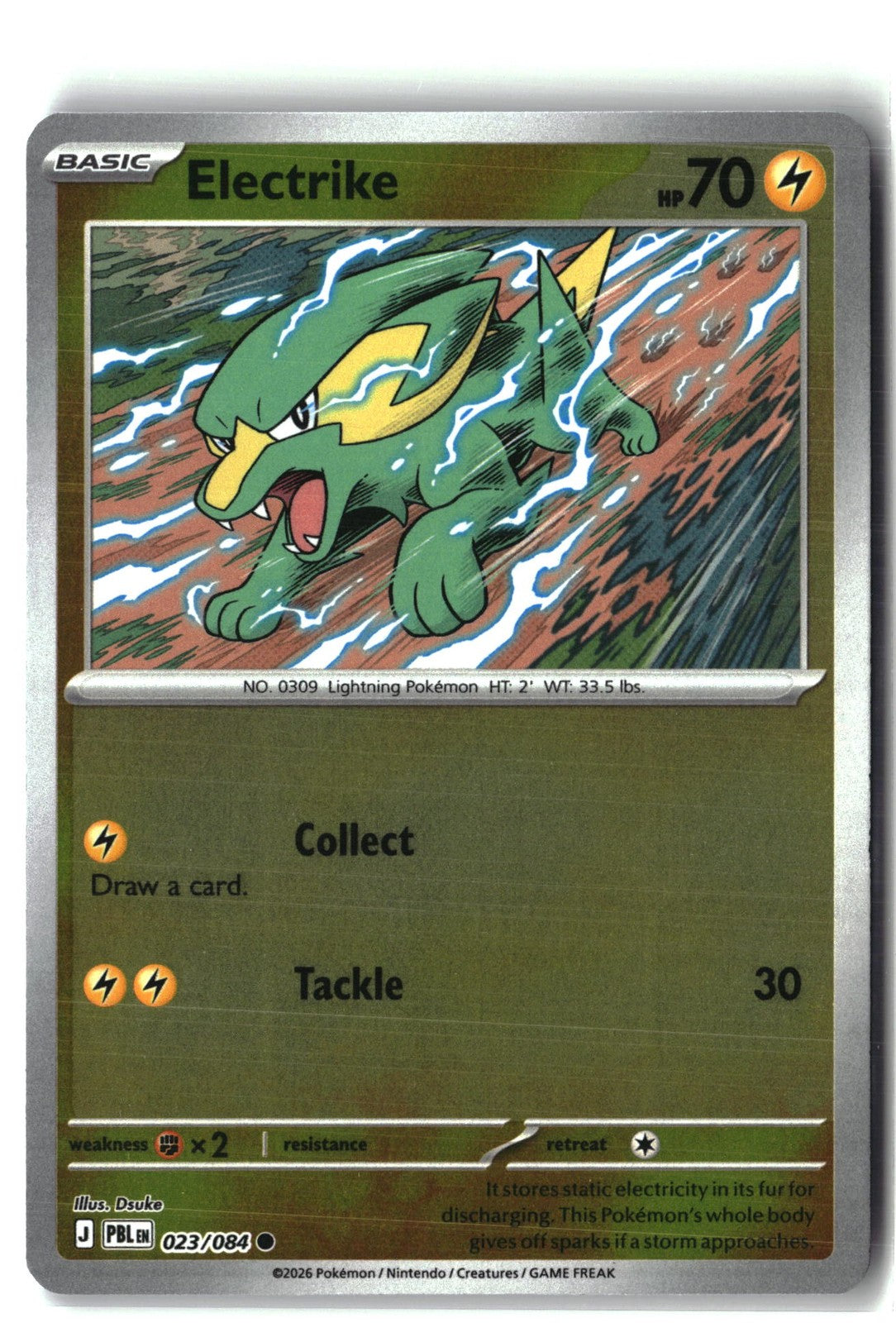 Electrike Reverse Holofoil NM (Pitch Black 023/084)