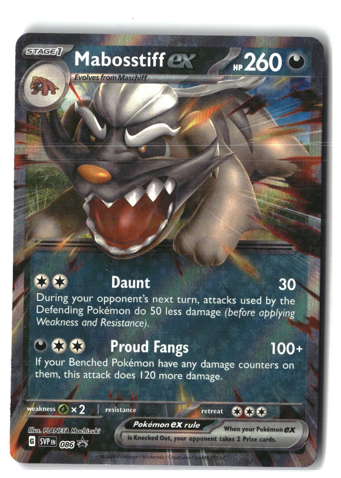 Mabosstiff ex Holofoil NM (SV: Scarlet & Violet Promo Cards 086)