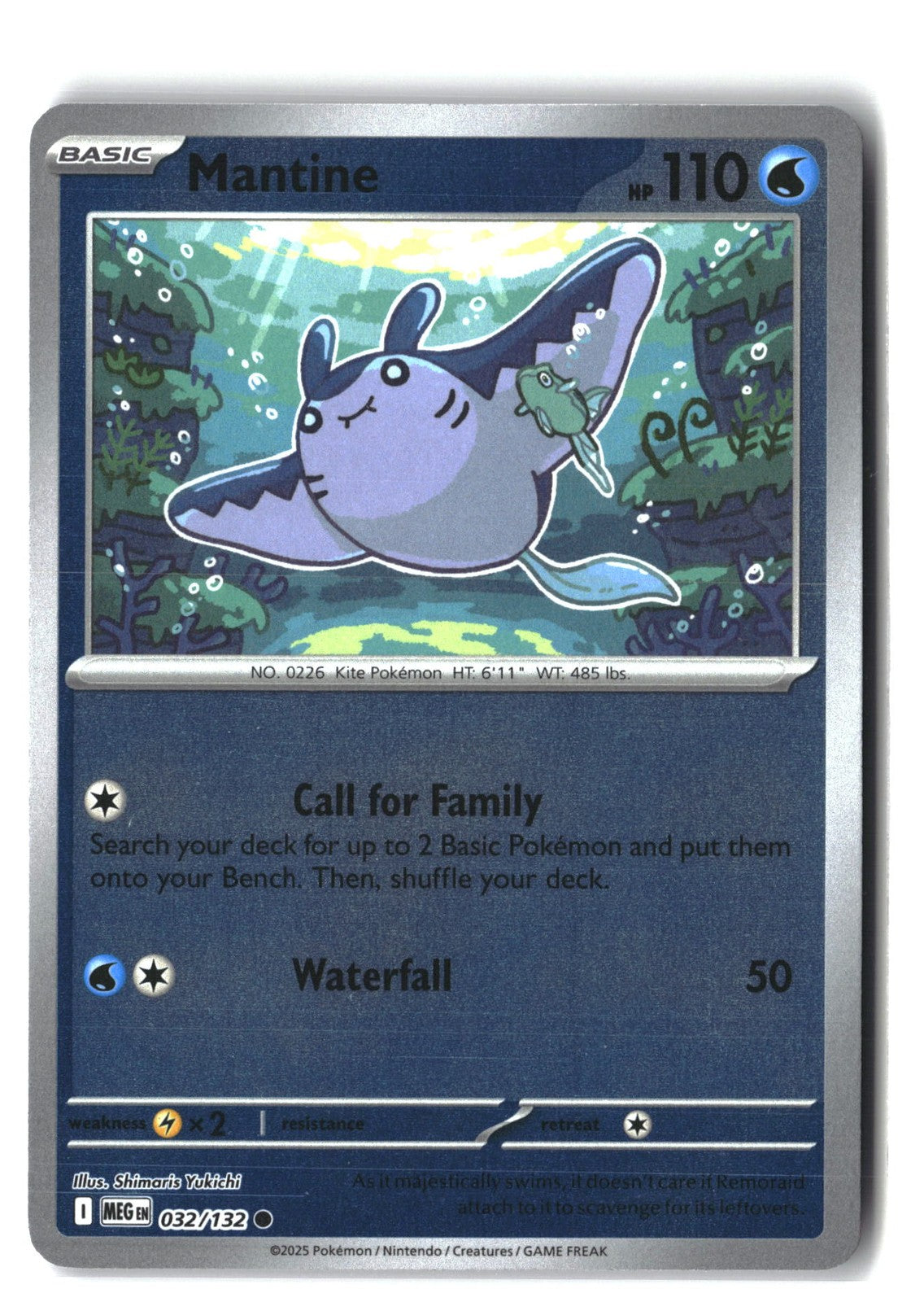 Mantine Reverse Holofoil NM (Mega Evolution 032/132)