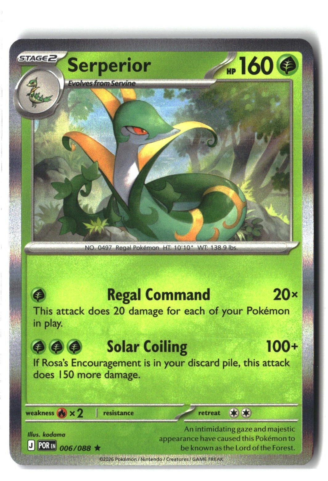 Serperior Holofoil NM (Perfect Order 006/088)