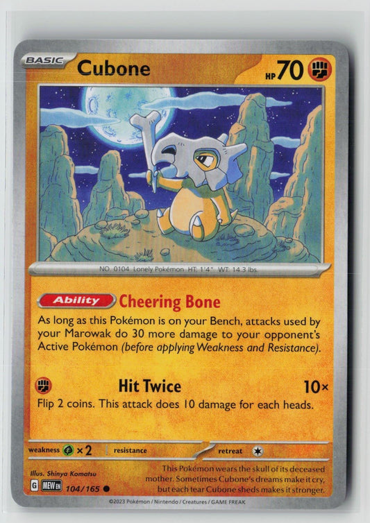 Cubone (SV: Scarlet & Violet 151 104/165) NM