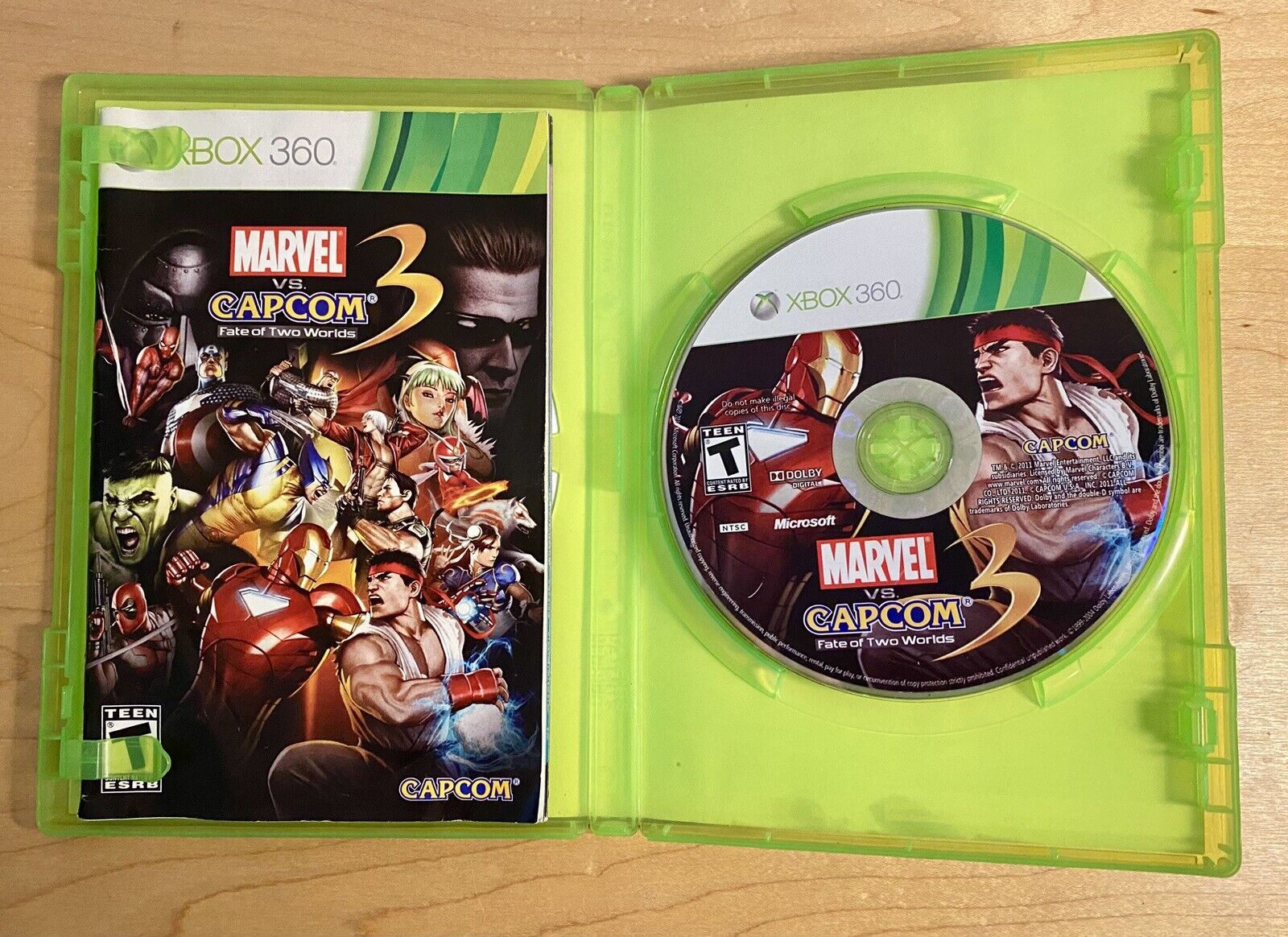 Marvel vs. Capcom 3: Fate of Two Worlds (Microsoft Xbox 360, 2011) CIB, Tested