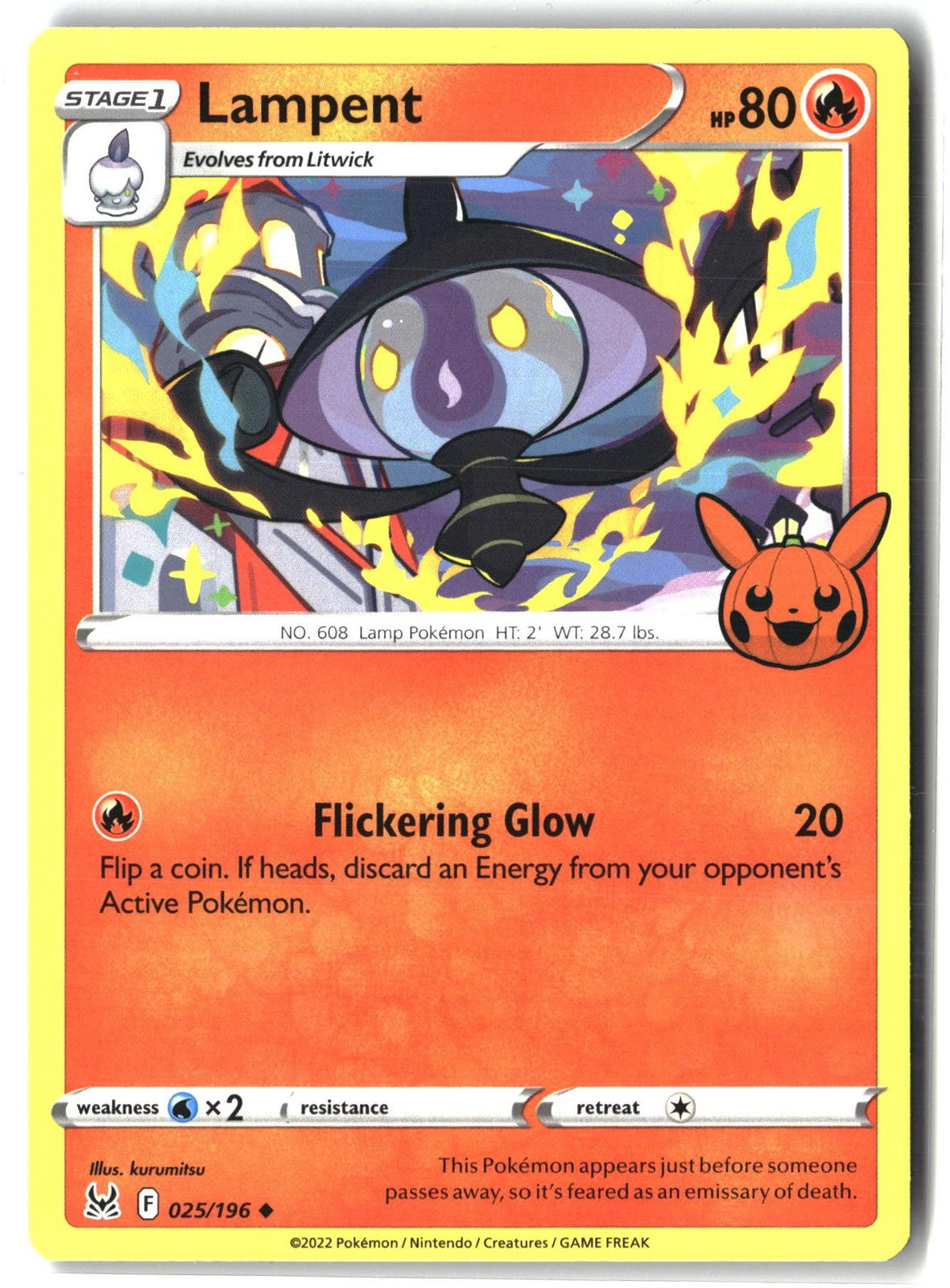 Lampent (SWSH11: Lost Origin 025/196) NM