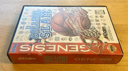 College Slam Basketball (Sega Genesis, 1996) CIB W/ Manual, Authentic & Tested