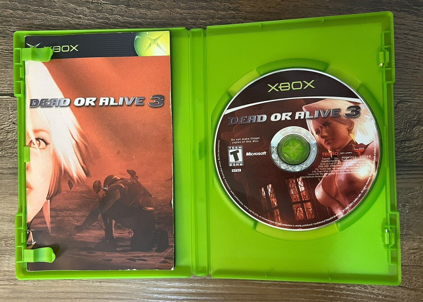 Dead or Alive 3 (Microsoft Original Xbox, 2001) Complete W/ Manual