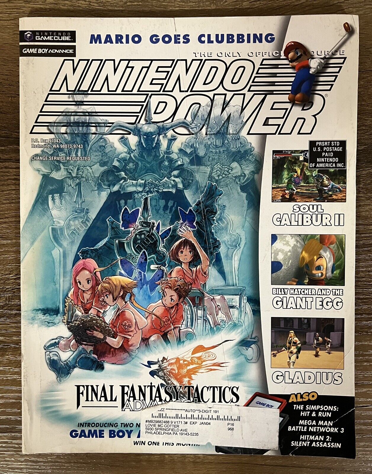 Nintendo Power Magazine Volume 171 Final Fantasy & Gladius Poster N64 Vintage