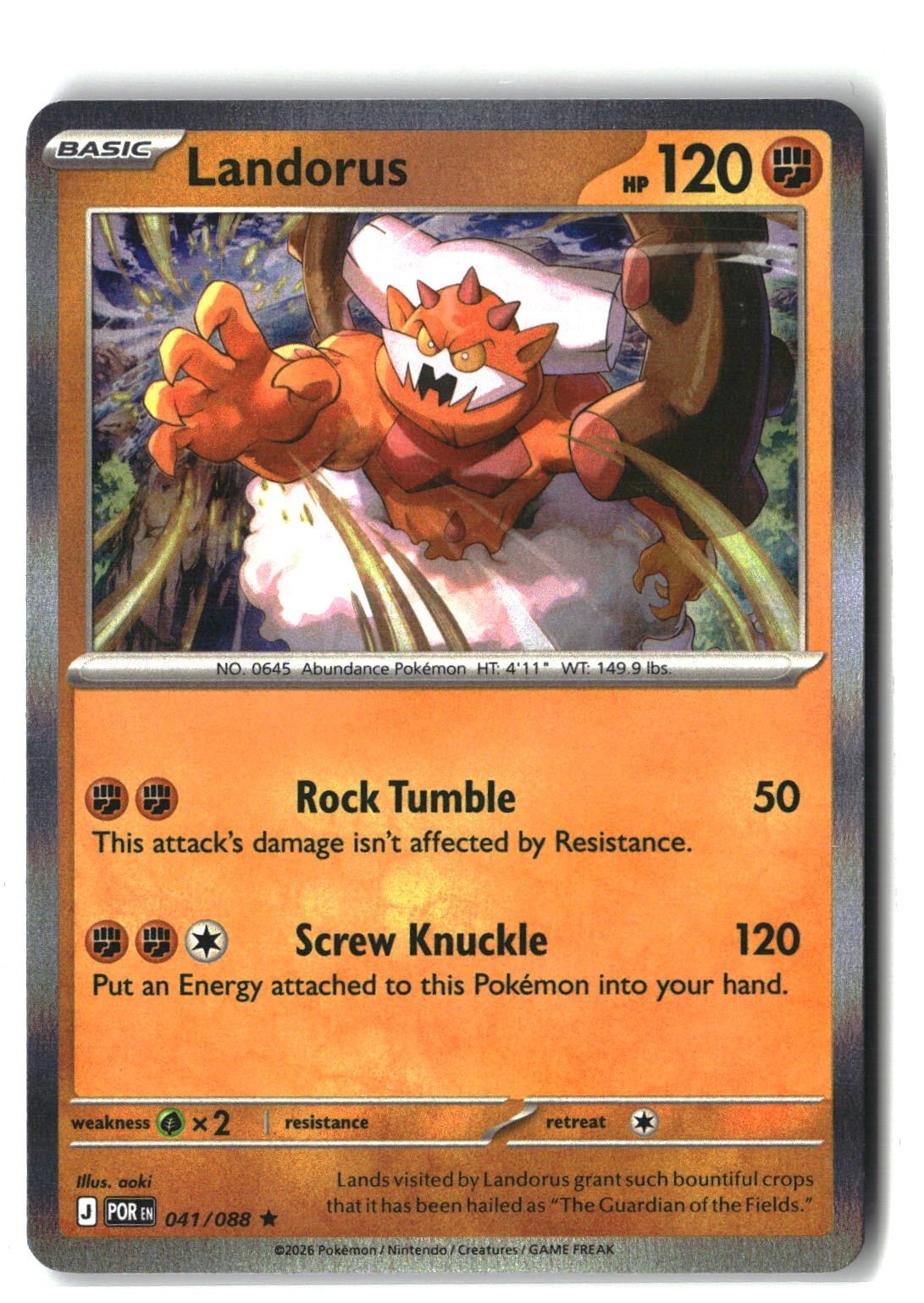 Landorus Holofoil NM (Perfect Order 041/088)