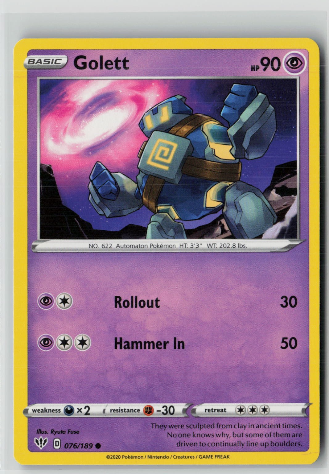 Golett (SWSH03: Darkness Ablaze 076/189) NM