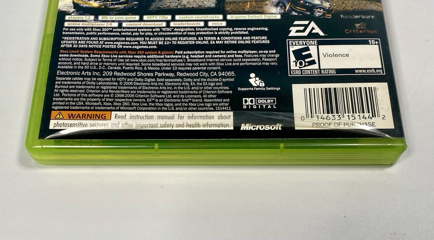 Burnout: Revenge (Microsoft Xbox 360, 2006) Complete CIB W/ Manual, Tested