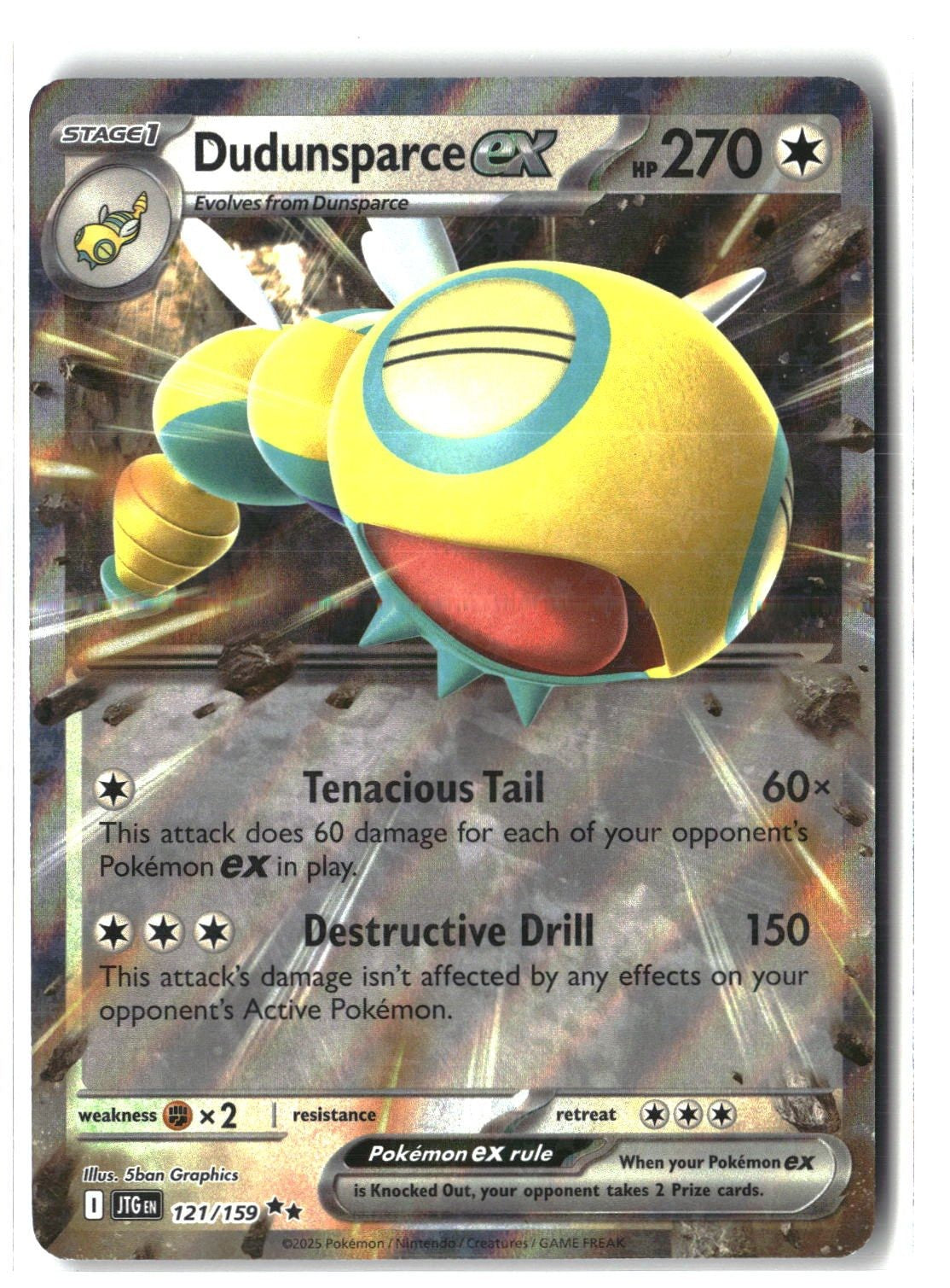 Dudunsparce ex Holofoil NM (Journey Together 121/159)