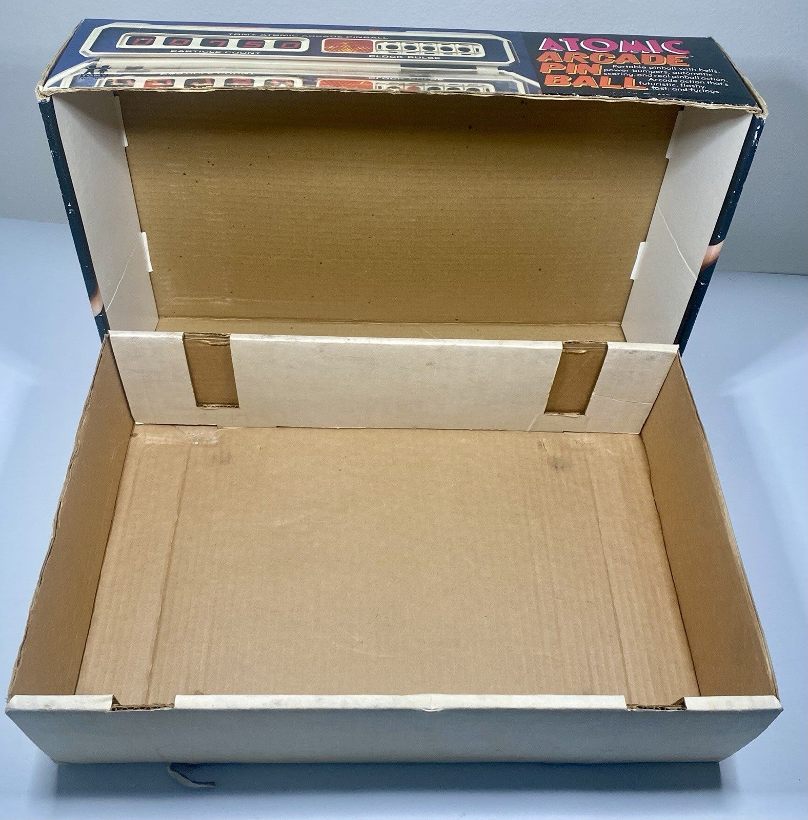 Vintage 1979 TOMY Atomic Arcade Tabletop Pinball Machine In Box, Needs Repair