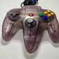 Nintendo 64 N64 Clear Atomic Purple Controller OEM Original All Buttons Tested!