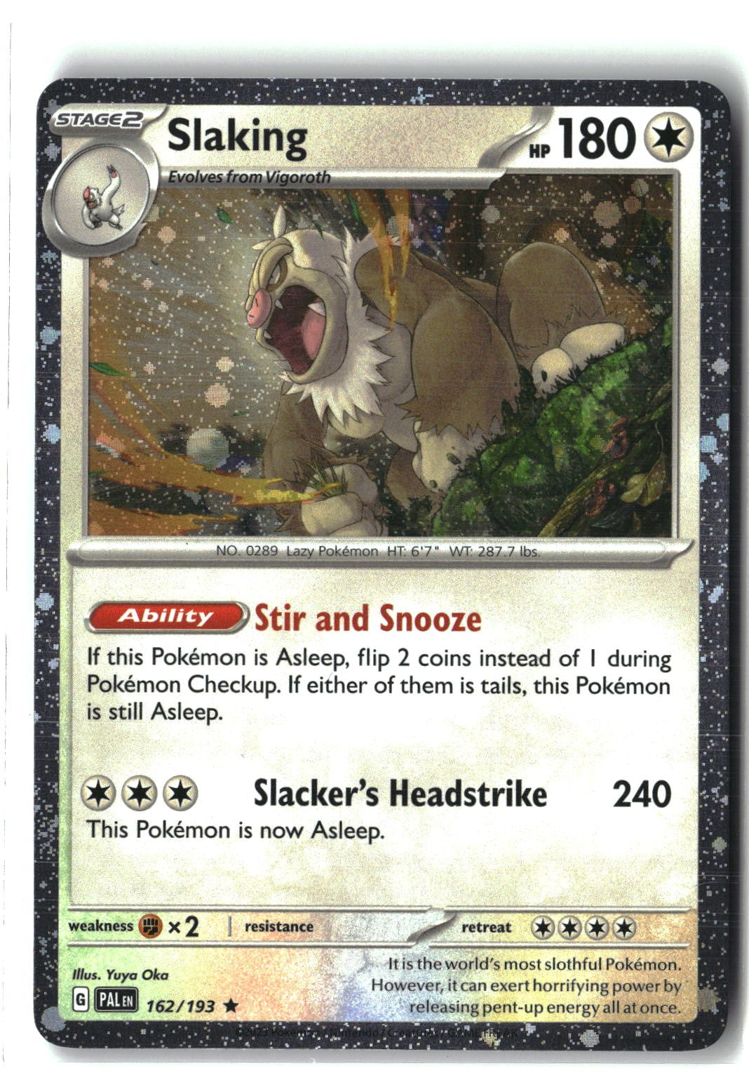 Slaking (Cosmos Holo) Holofoil NM (Miscellaneous Cards & Products 162/193)