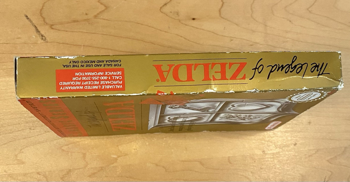 The Legend of Zelda Grey Cartridge (Nintendo NES, 1987) In Box, No Manual Or Map