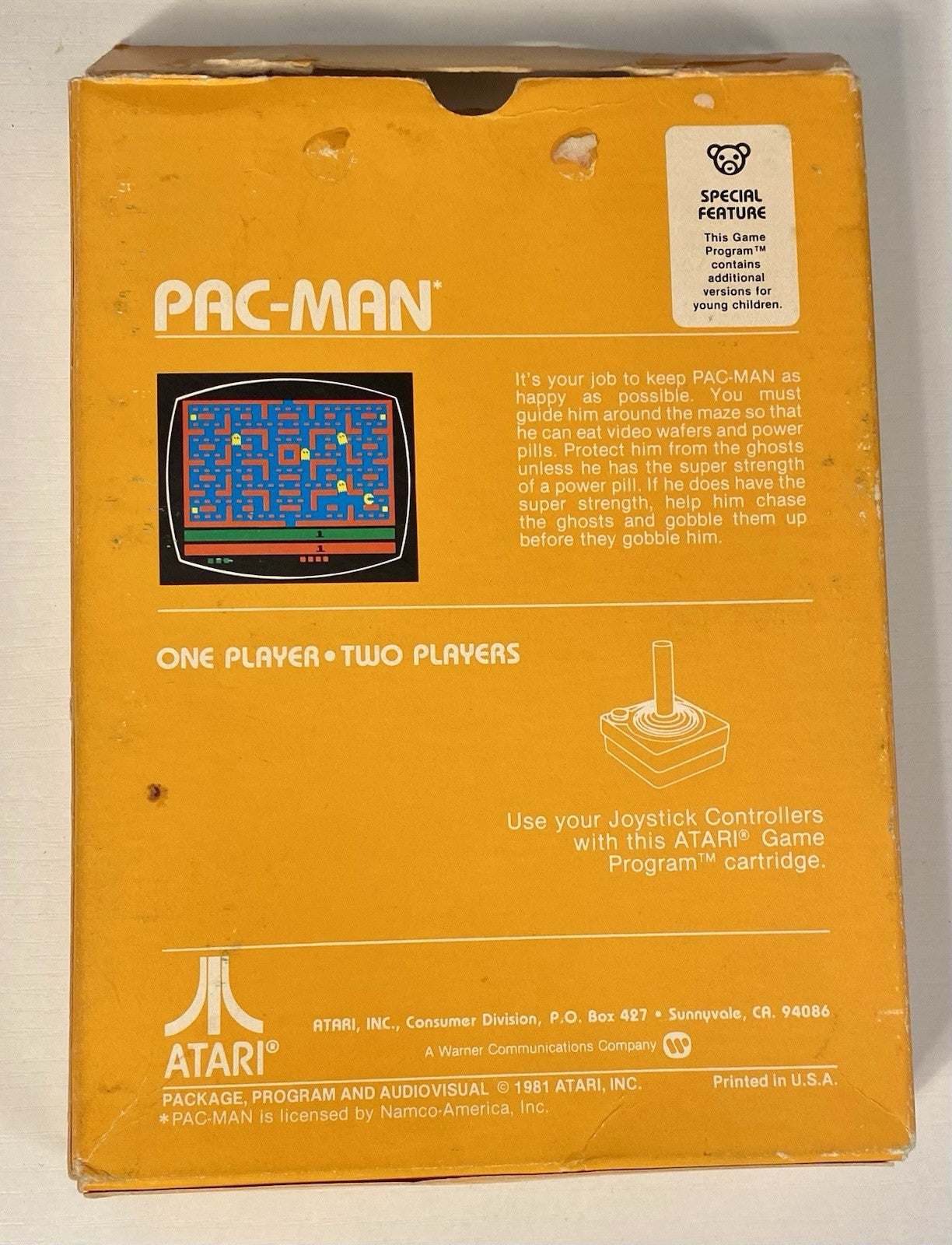 Pac-Man (Atari 2600) CUB W/ Manual, Authentic, Tested & Working