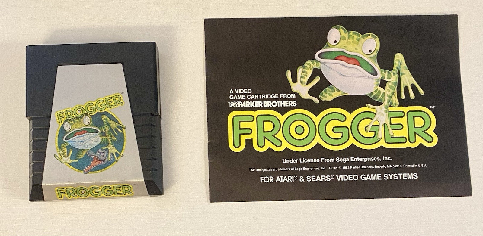 Frogger (Atari 2600, 1982) Authentic Cartridge & Manual, Tested & Working