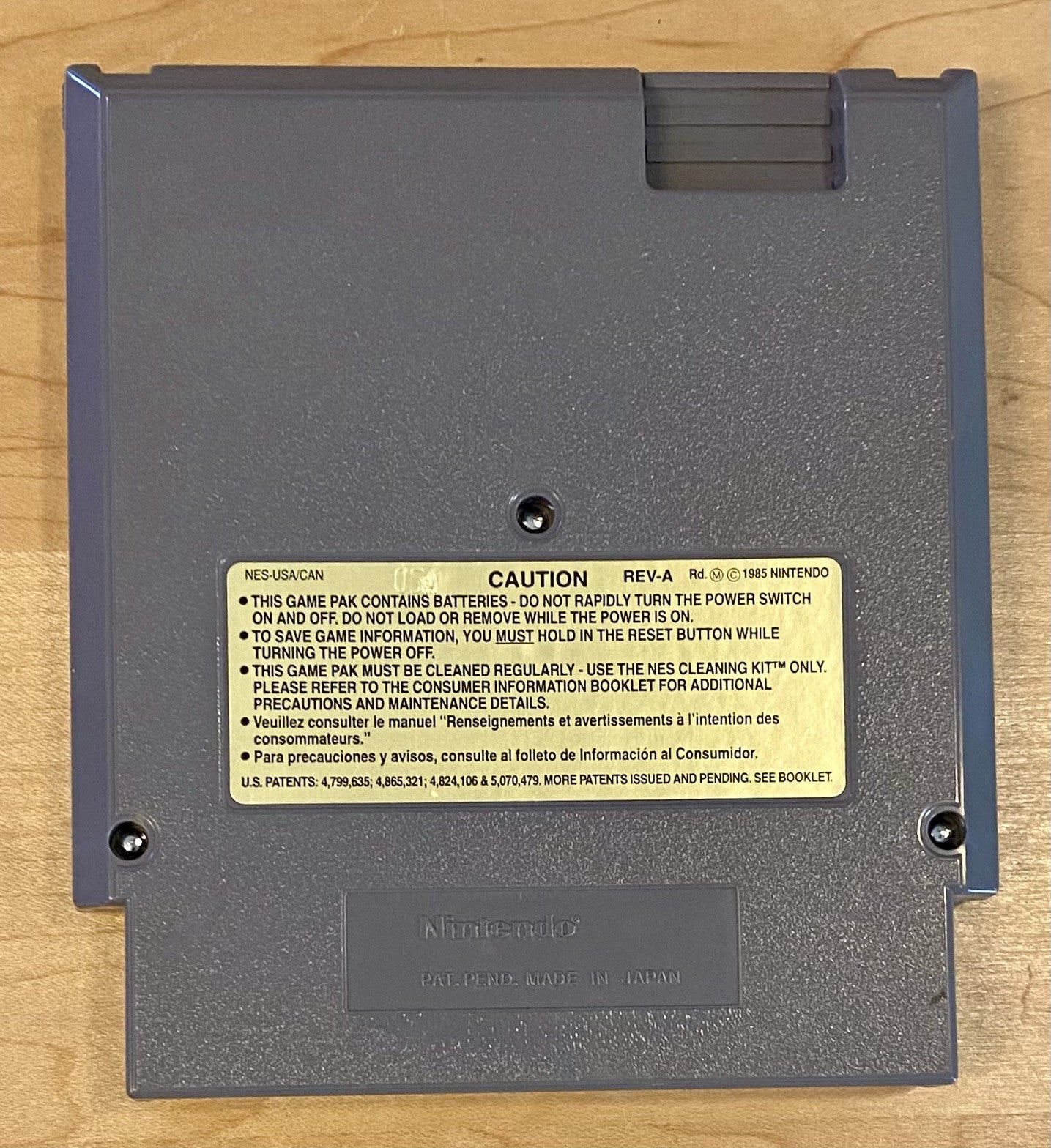 The Legend of Zelda Grey Cartridge (Nintendo NES, 1987) In Box, No Manual Or Map