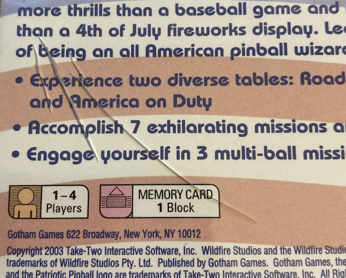 Patriotic Pinball (Sony PlayStation 1, 2003) Brand New & Factory Sealed