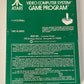 Football (Atari 2600, 1978) CIB W/ Cartridge, Manual & Box. Tested & Working