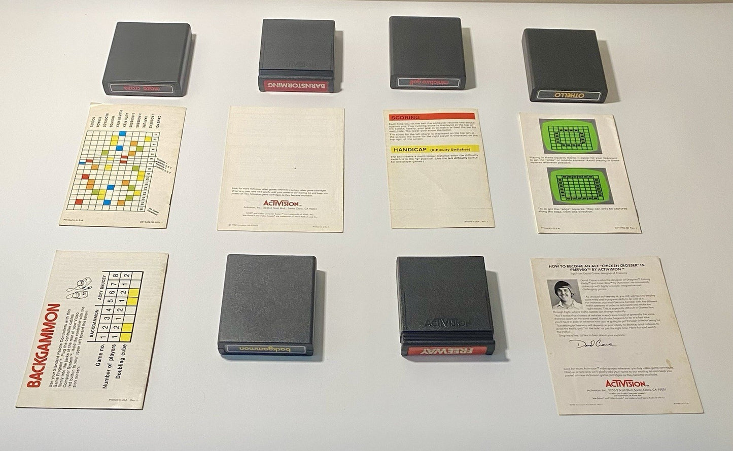Atari 2600 Game Lot Of 6 Video Game Carts & Manuals, Retro Classic Bundle Tested