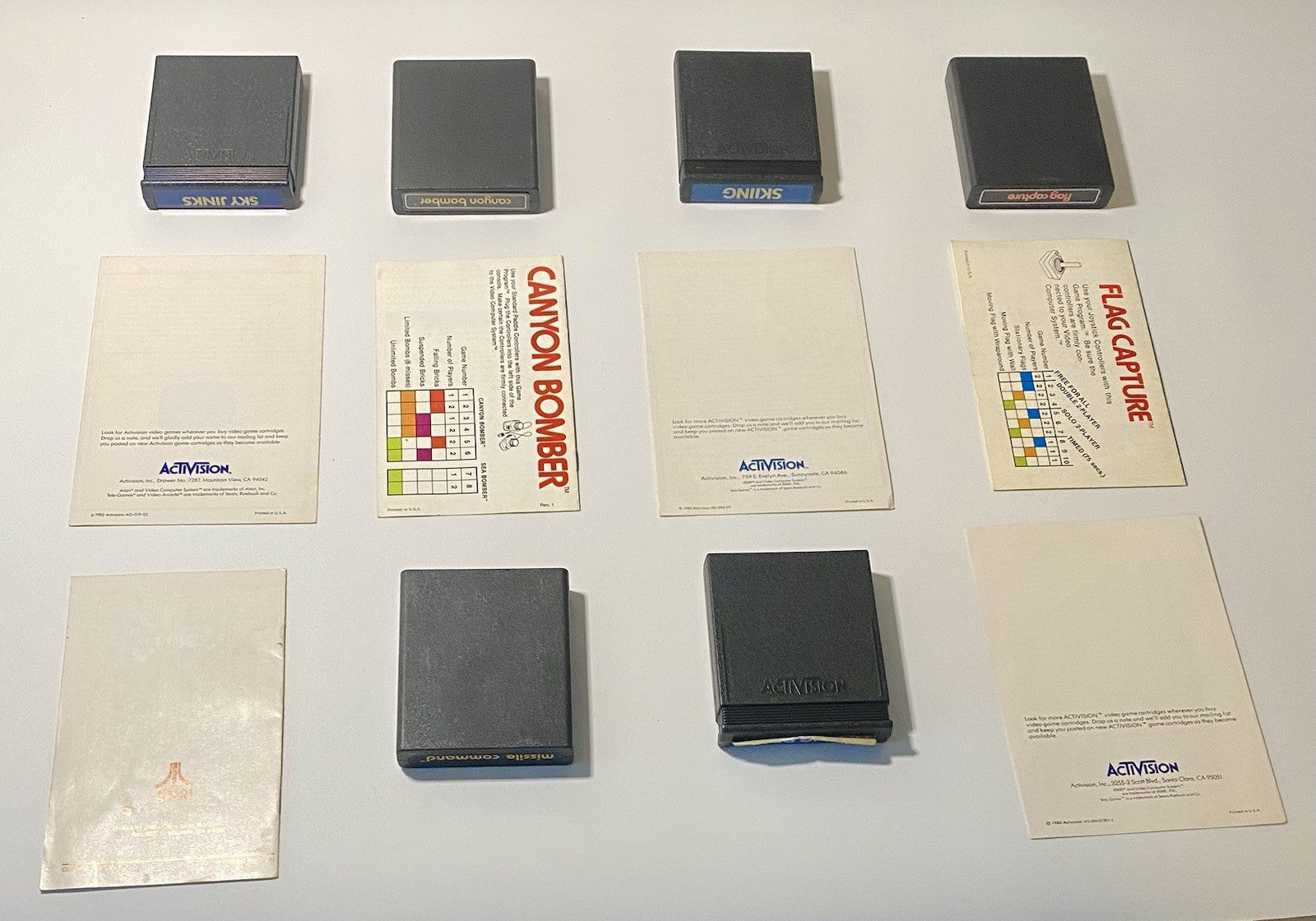Atari 2600 Game Lot Of 6 Video Game Carts & Manuals, Retro Classic Bundle Tested