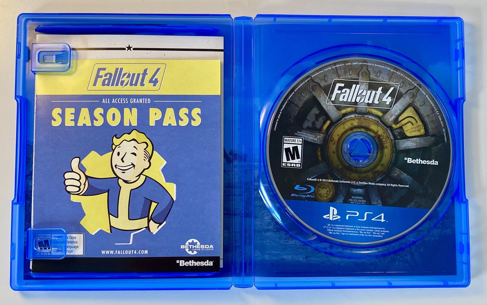 Fallout 4 (Sony PlayStation 4, 2015) CIB Complete In Box W/ Manual & Insert