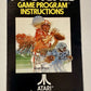 Football (Atari 2600, 1978) CIB W/ Cartridge, Manual & Box. Tested & Working