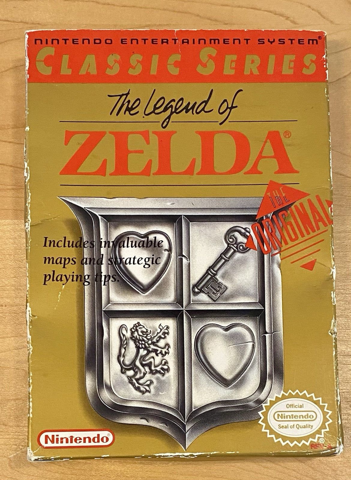 The Legend of Zelda Grey Cartridge (Nintendo NES, 1987) In Box, No Manual Or Map