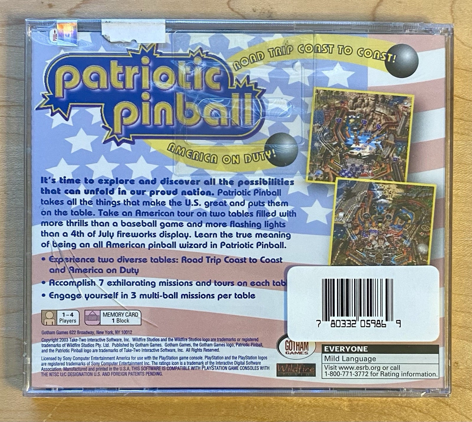 Patriotic Pinball (Sony PlayStation 1, 2003) Brand New & Factory Sealed