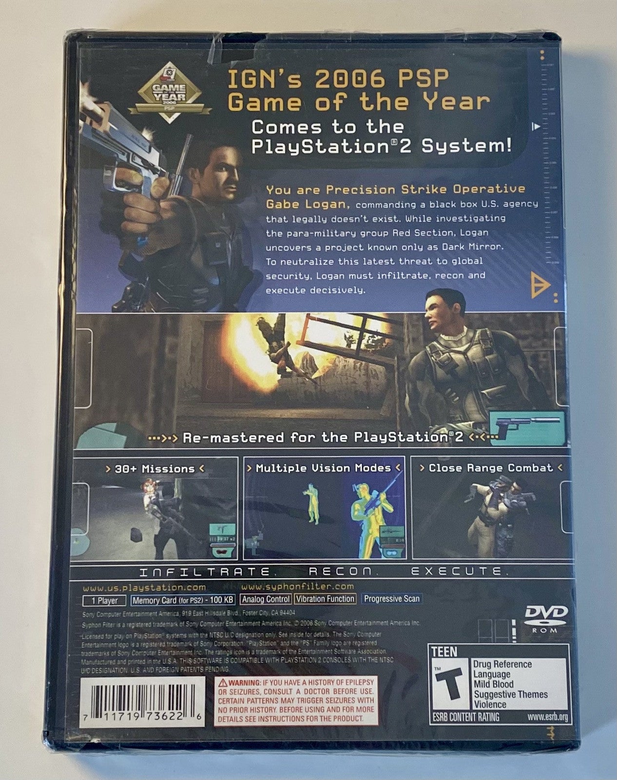 Syphon Filter: Dark Mirror (PlayStation 2) PS2 Brand New Factory Sealed