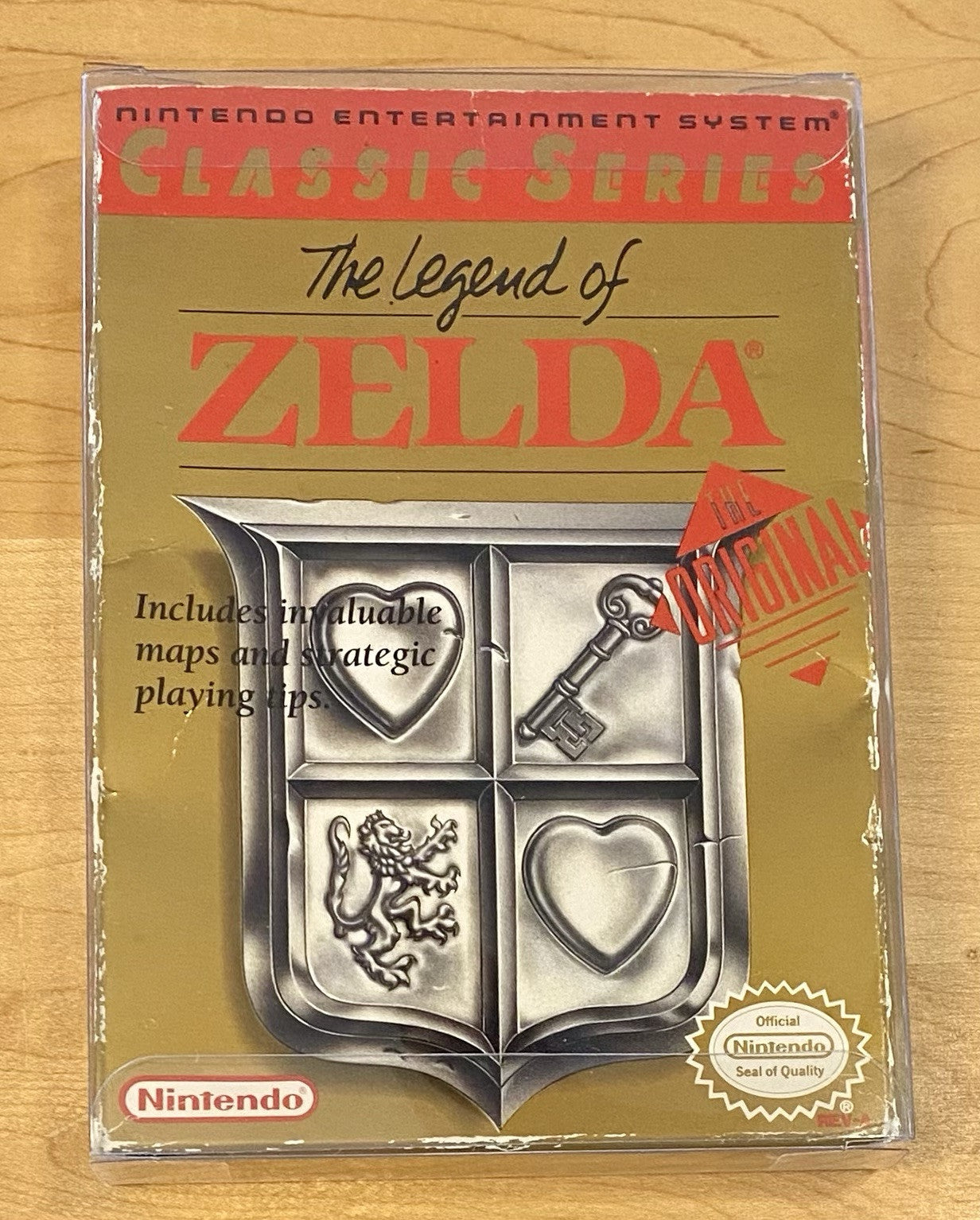 The Legend of Zelda Grey Cartridge (Nintendo NES, 1987) In Box, No Manual Or Map
