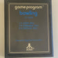 Bowling (Atari 2600, 1978) CIB W/ Cartridge & Manual, Read Description, Tested