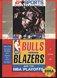 Bulls vs. Blazers and the NBA Playoffs Sega Genesis 1993 CIB W/ Case & Manual