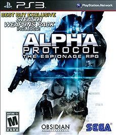 Alpha Protocol (Sony PlayStation 3, 2010) PS3 CIB Complete With Manual, Tested